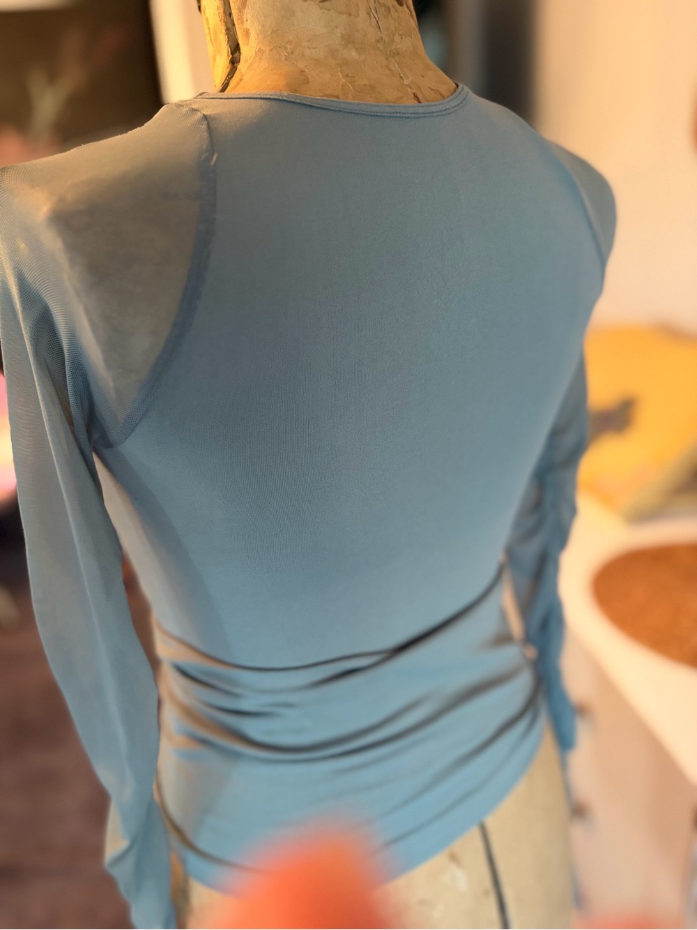 Free People Long Sleeve Top with Sheer Sleeves - Picture 5 of 8